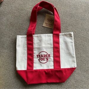 Trader Joe’s Mini Canvas Bag Red